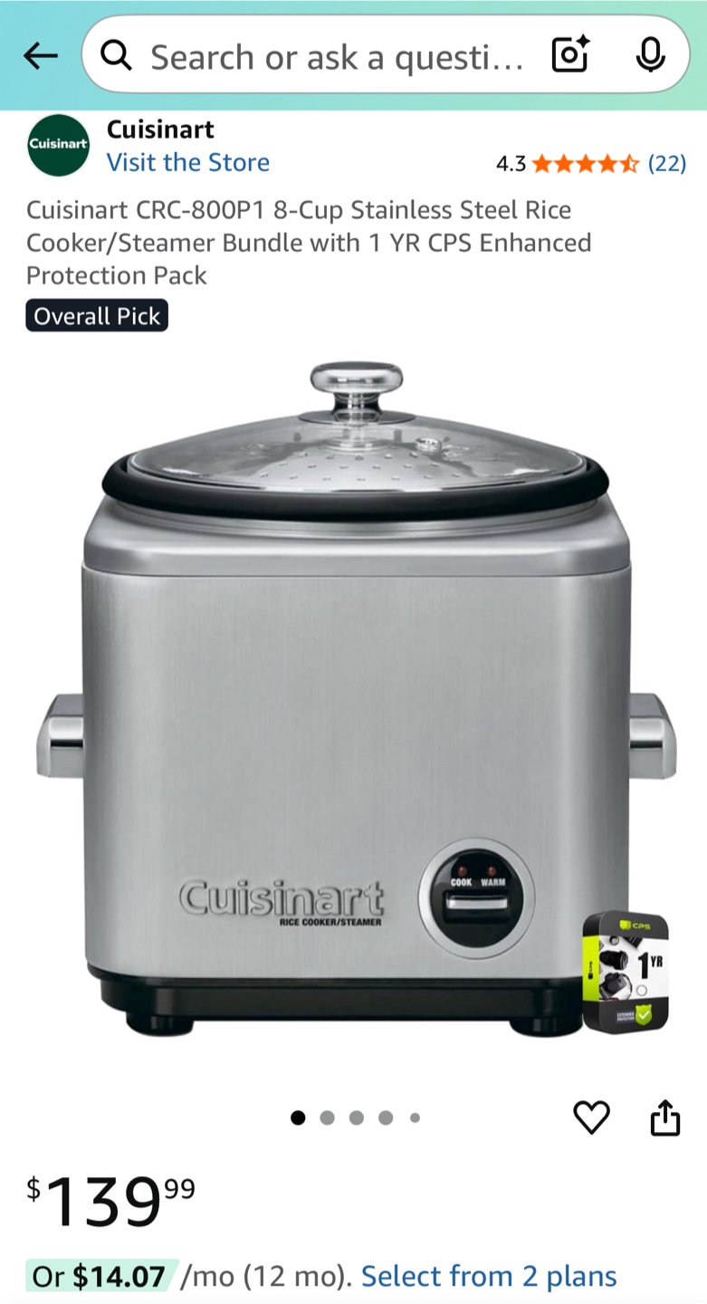 Cuisinart Rice Cooker/Steamer - photo 5