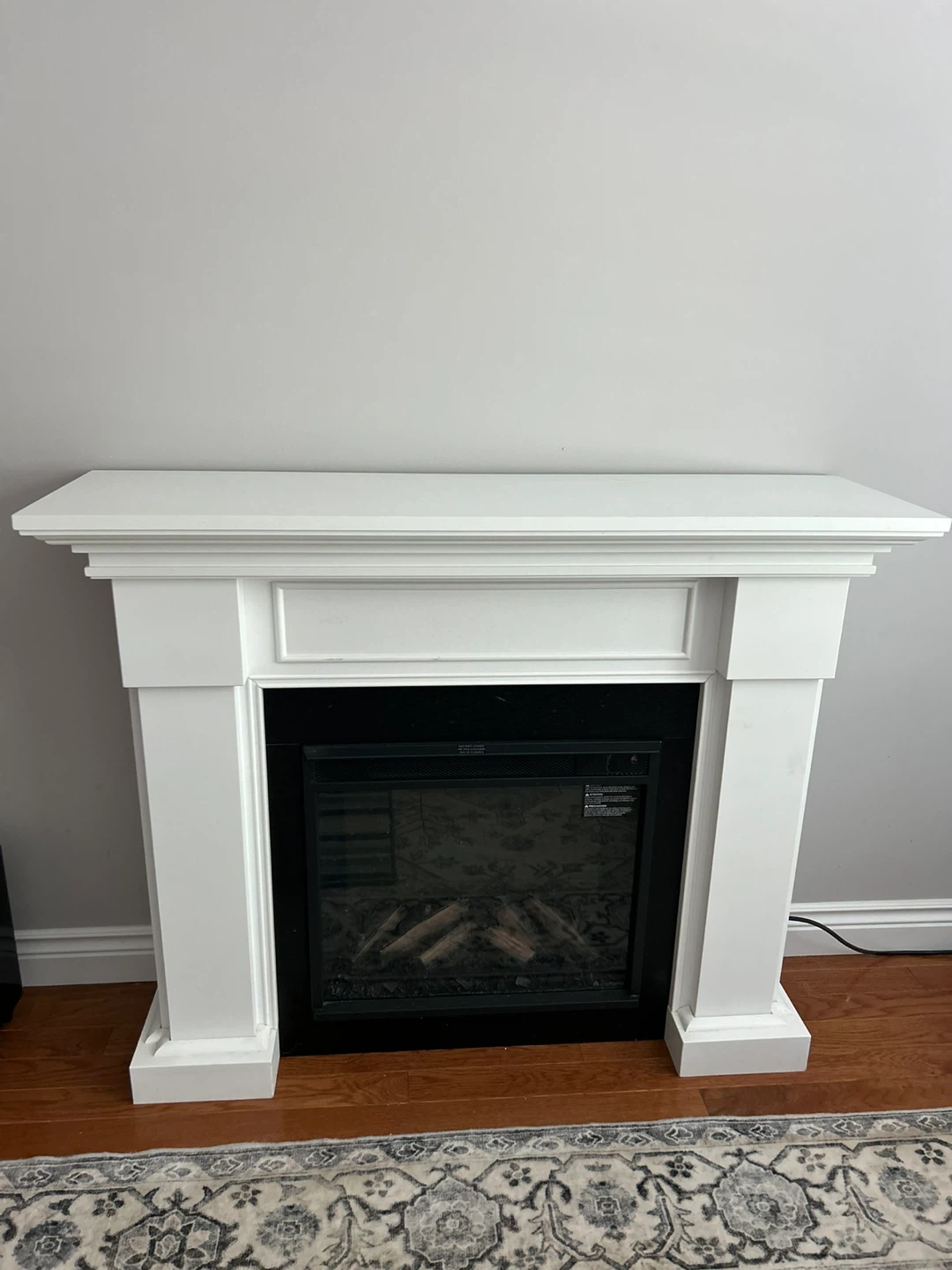 White Electric Fireplace