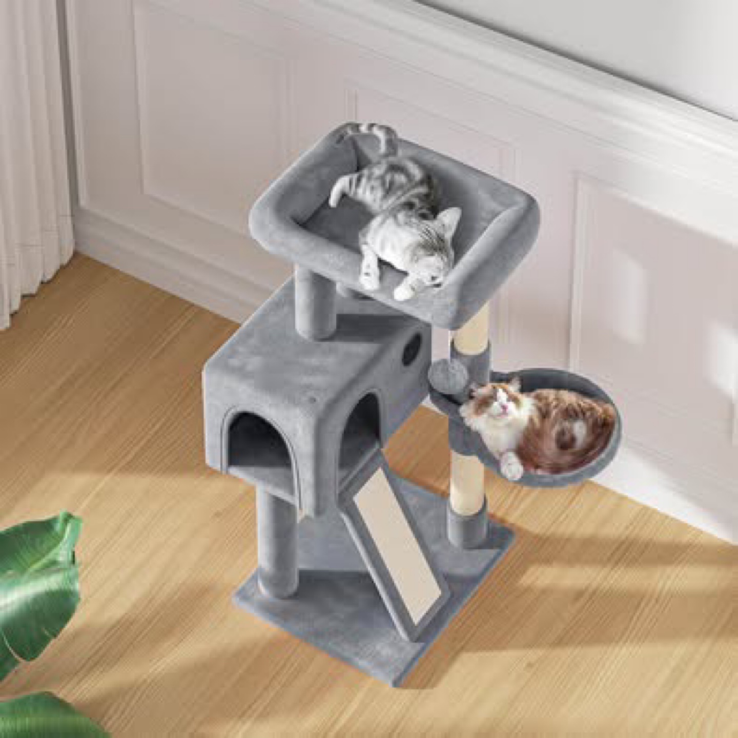 Grey Cat Tree Condo - 36" Height - photo 4