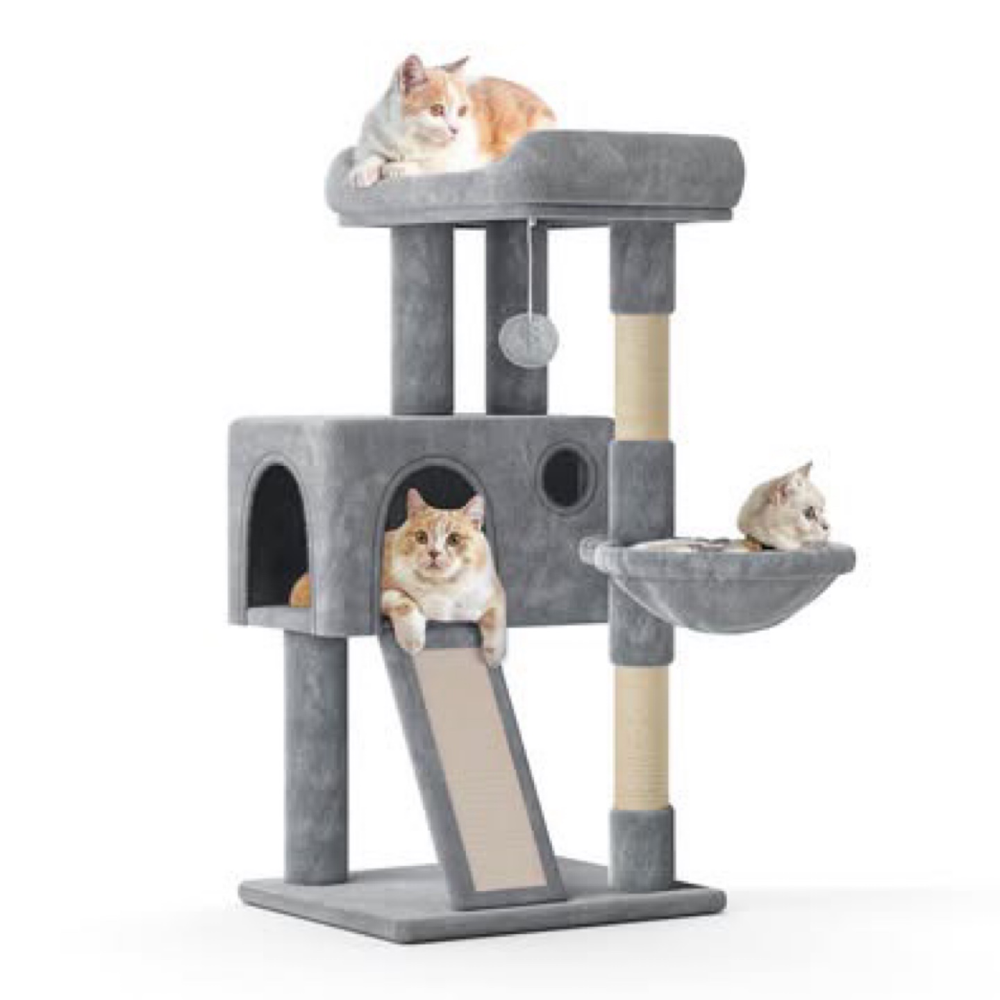 Grey Cat Tree Condo - 36" Height