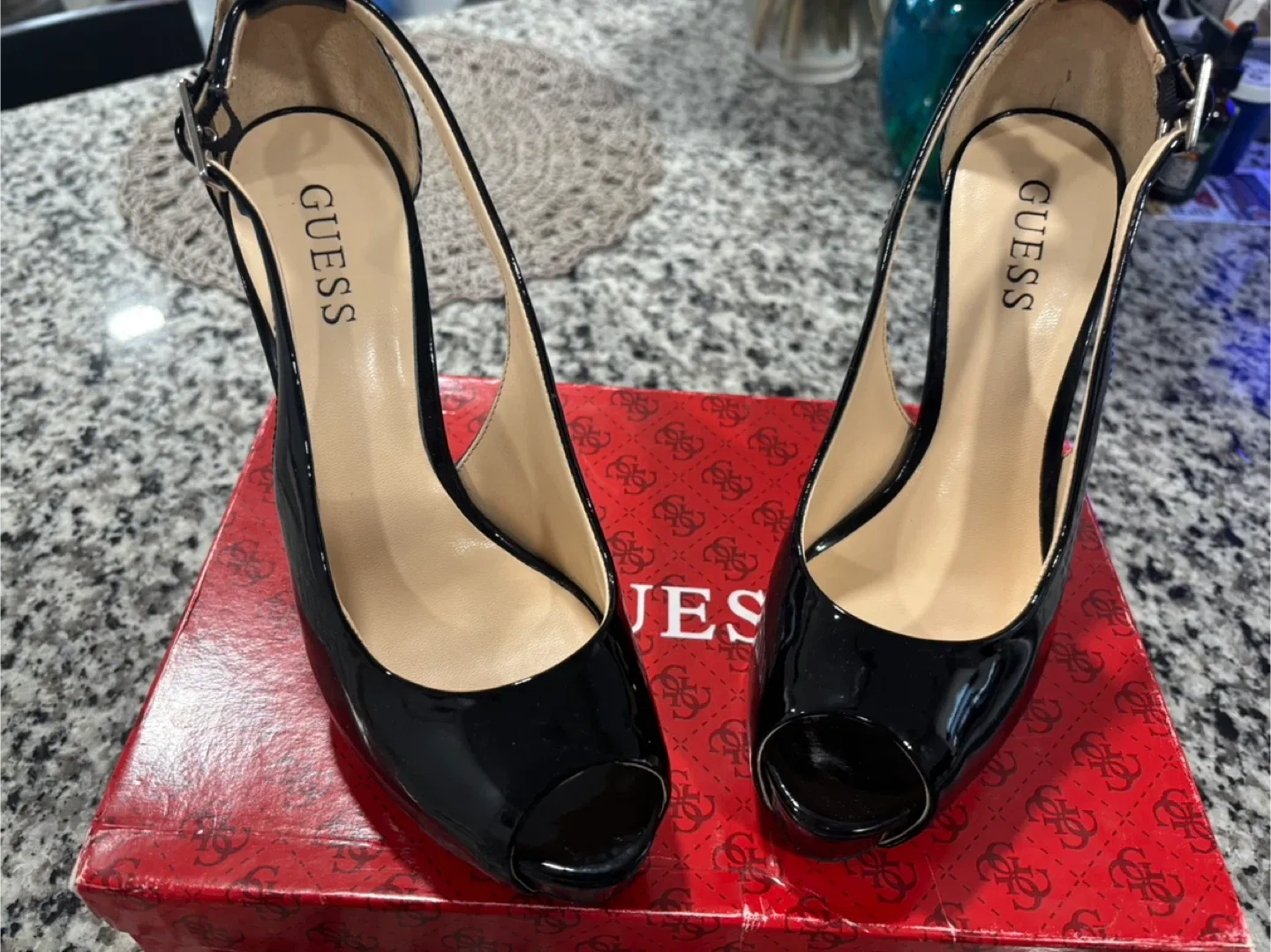 Guess Black Heels - Size 8 thumbnail