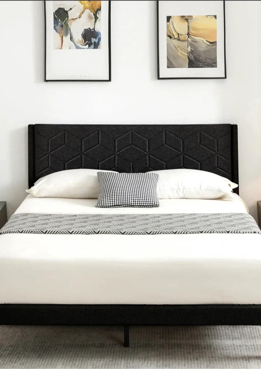 Upholstered Headboard - Geometric Design thumbnail