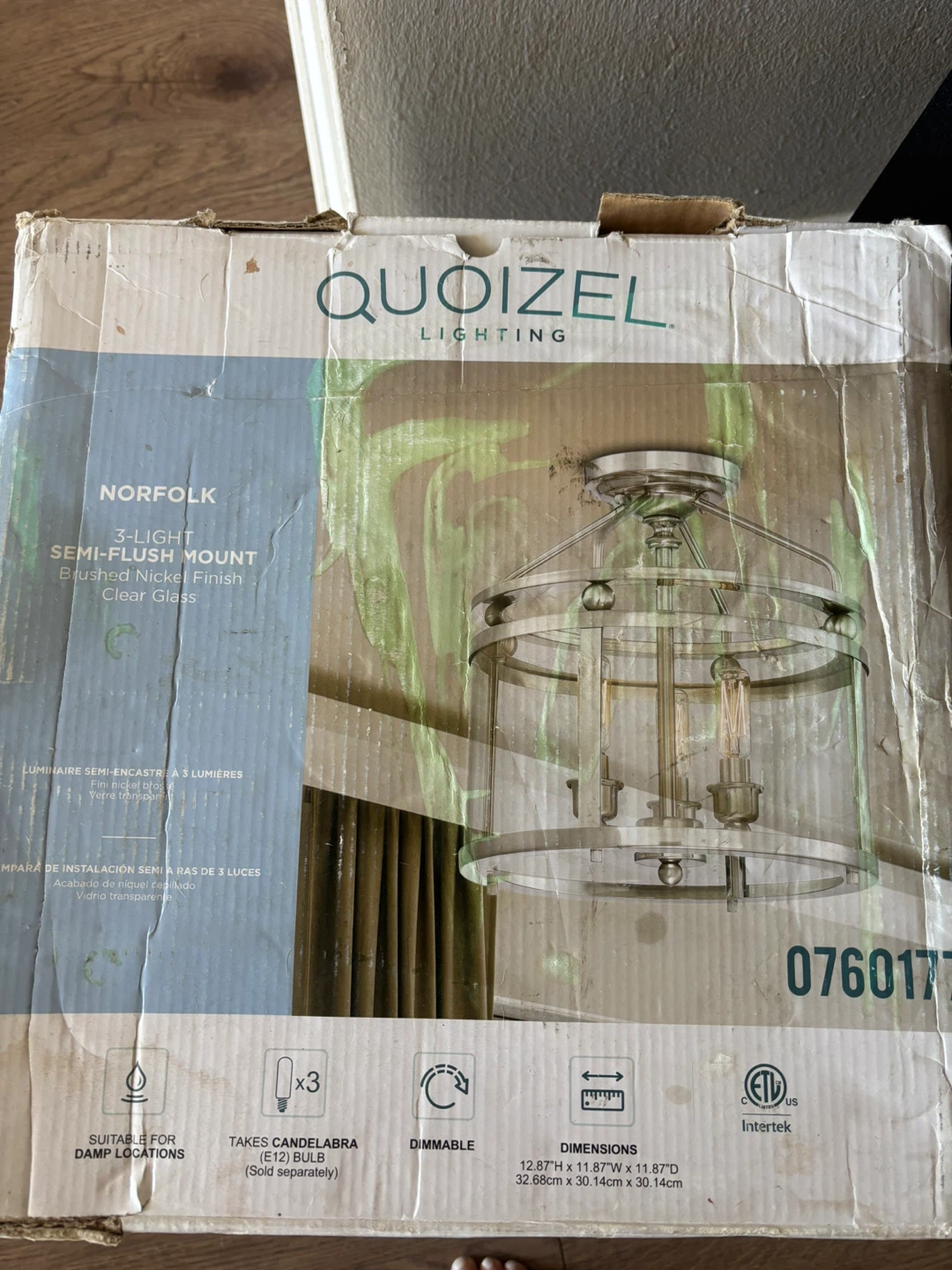 Quoizel Norwell 3-Light Semi-Flush Mount - photo 3