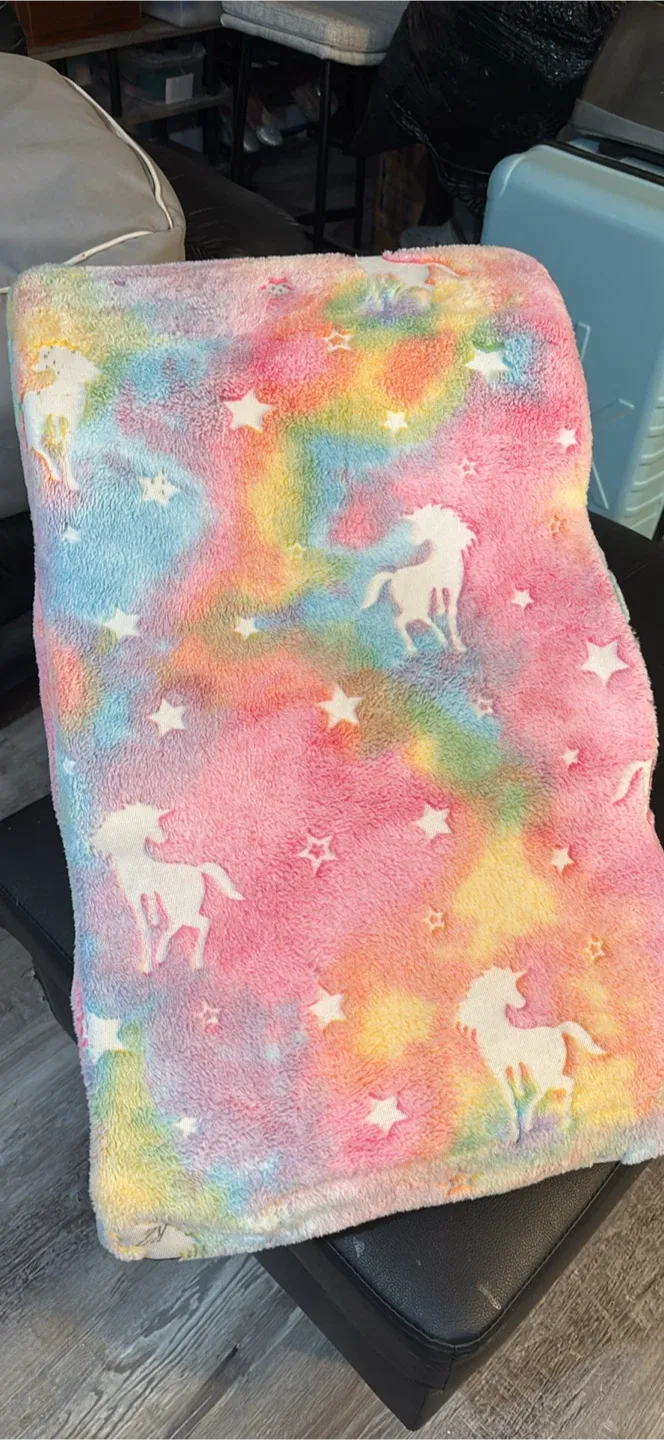 Unicorn Star Rainbow Blanket thumbnail