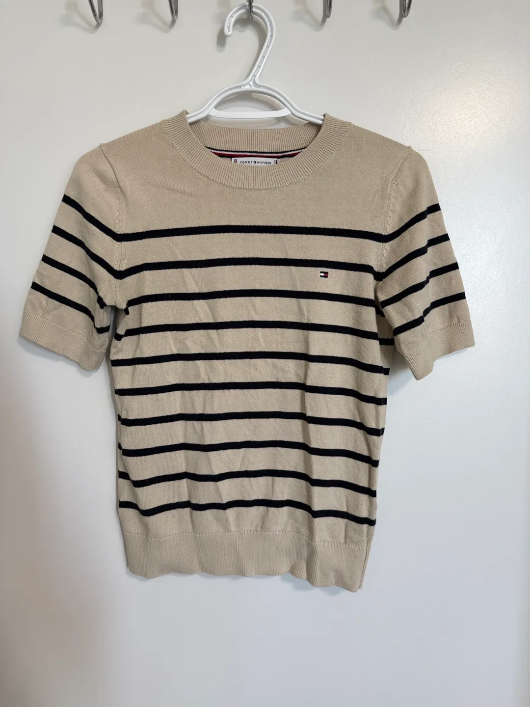 Tommy Hilfiger Striped Short Sleeve Sweater thumbnail