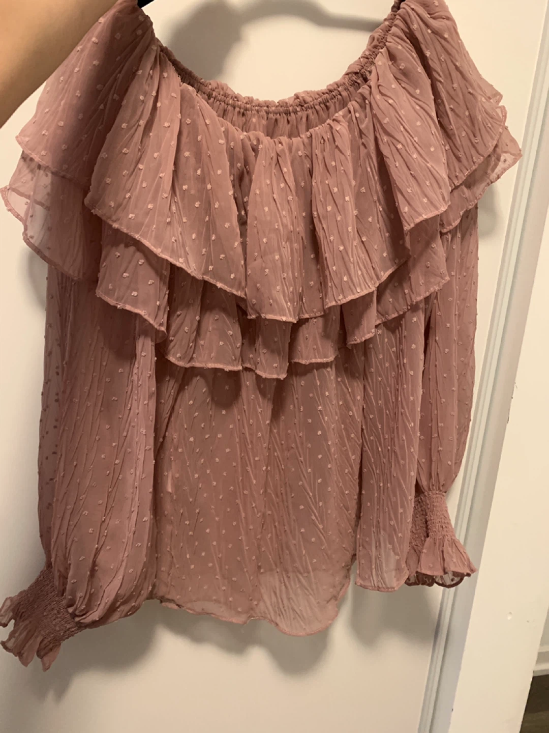 Ruffled Off-Shoulder Blouse