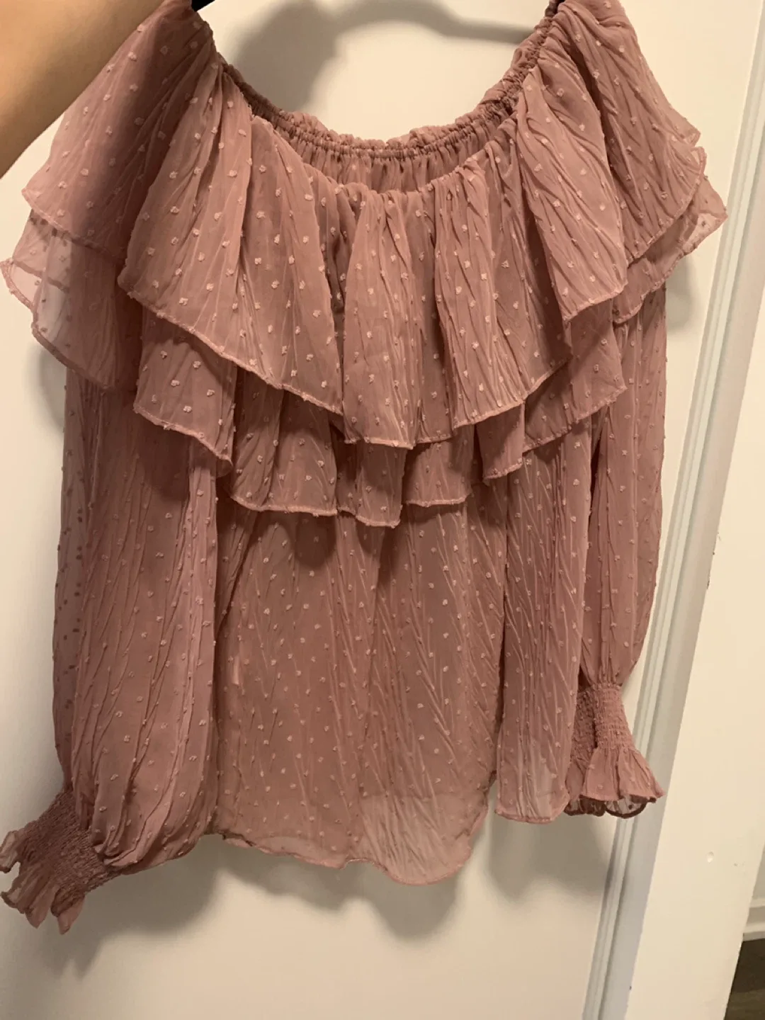 Ruffled Off-Shoulder Blouse thumbnail