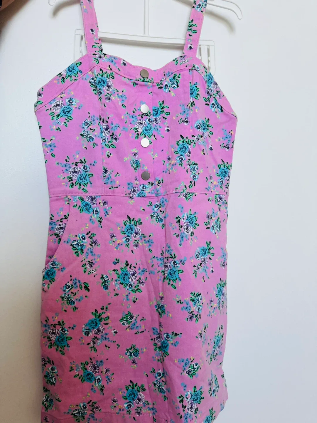 Floral Pink Jumper Dress thumbnail