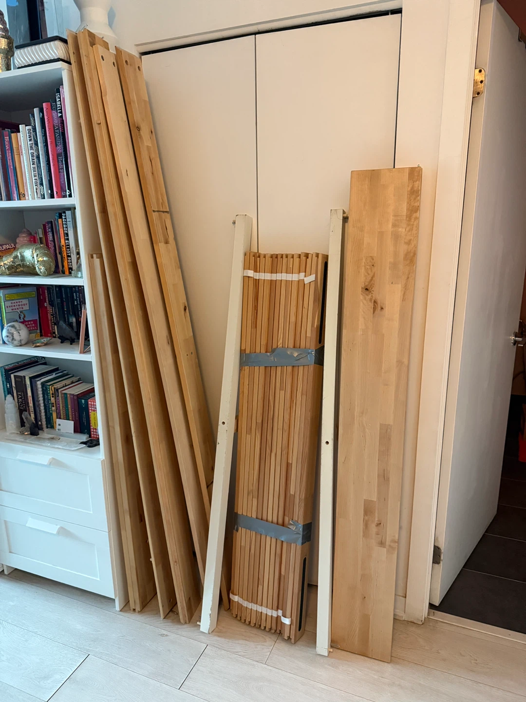 IKEA Mandal Bed Frame with Storage in Good Condition - photo 3