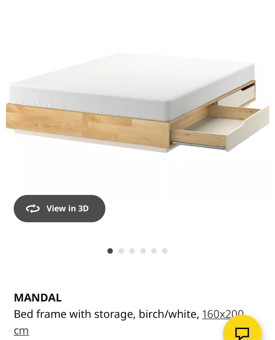 IKEA Mandal Bed Frame with Storage in Good Condition