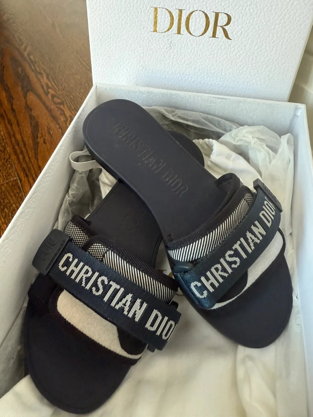 Authentic Dior slides excellent condition size 35 thumbnail