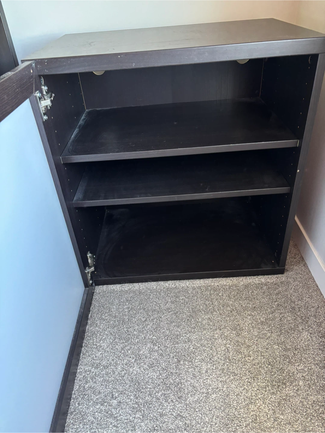 Dark Brown Cabinet with Shelves - photo 3
