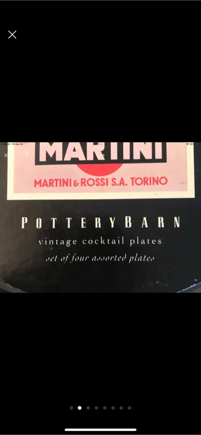 Pottery Barn Vintage Cocktail Plates - Set of 4 image indicator(4)