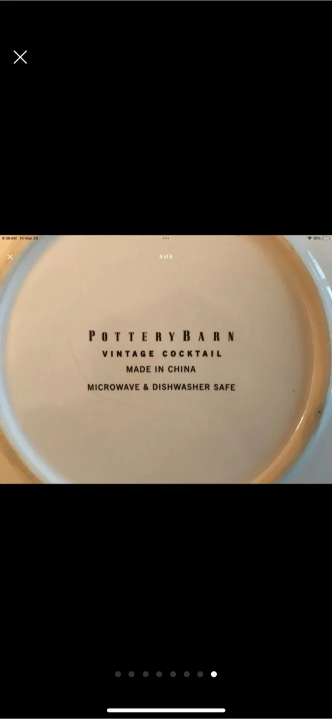 Pottery Barn Vintage Cocktail Plates - Set of 4 image indicator(2)