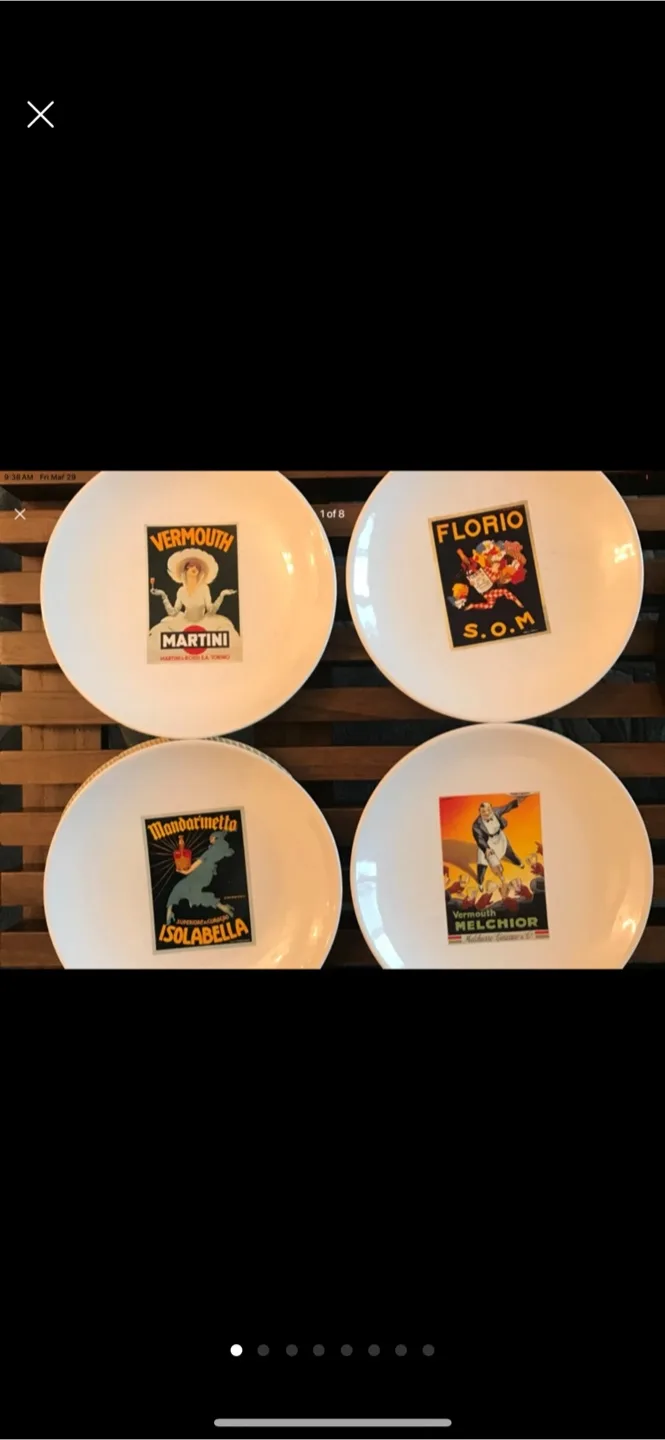 Pottery Barn Vintage Cocktail Plates - Set of 4 thumbnail