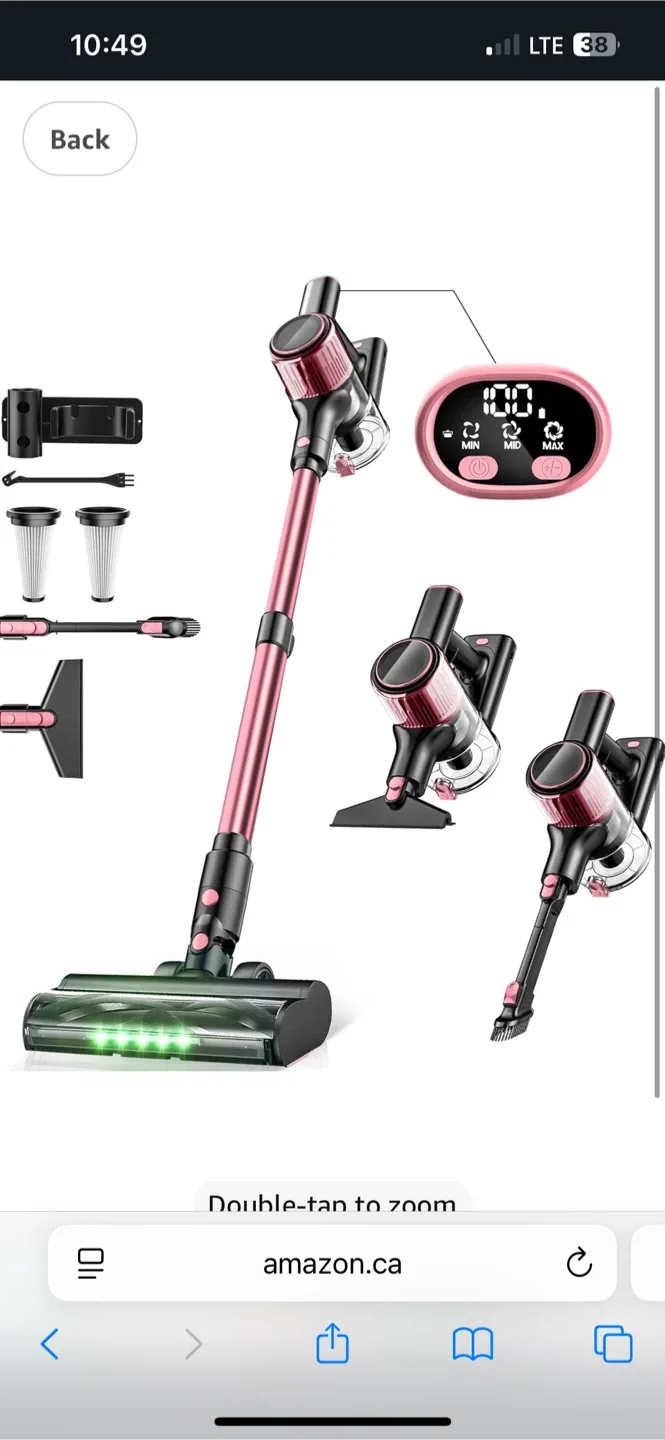 New Sulang A37 Cordless Vacuum Cleaner (Pink) thumbnail