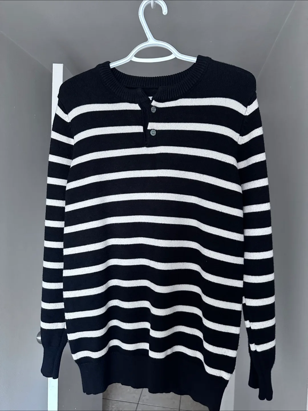 Striped Henley Sweater thumbnail