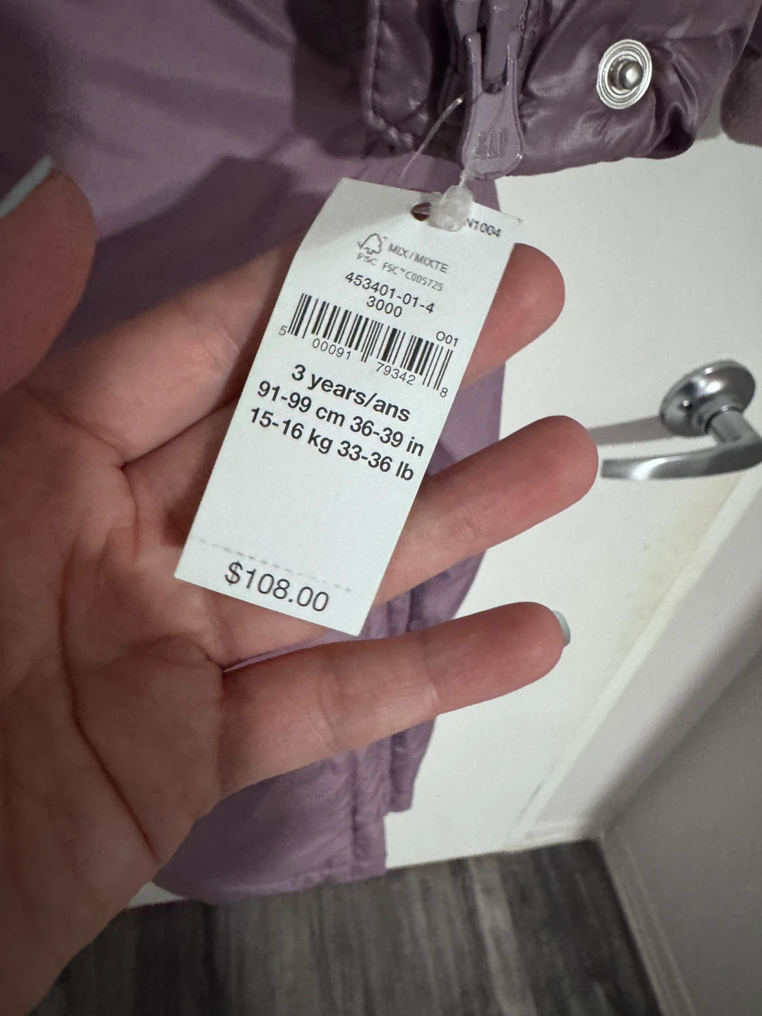 GAP Snowsuit - 3 Years - Purple - photo 2