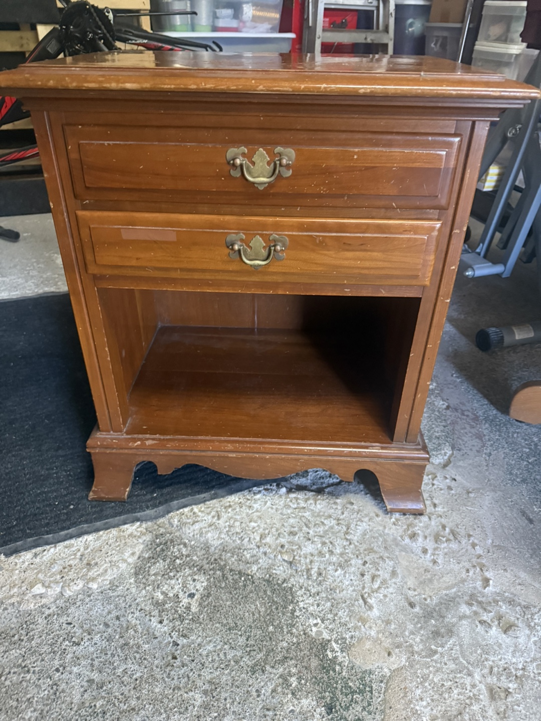 Vintage Folio Nightstand - Wood
