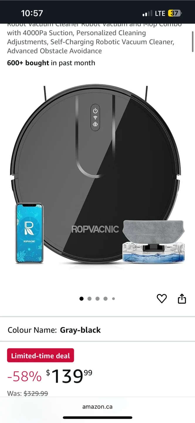New ROPVACNIC Robot Vacuum Cleaner thumbnail