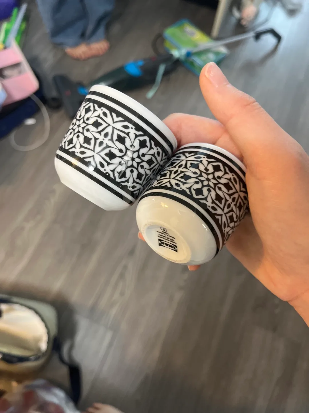 IKEA Espresso Cups - Black & White Pattern