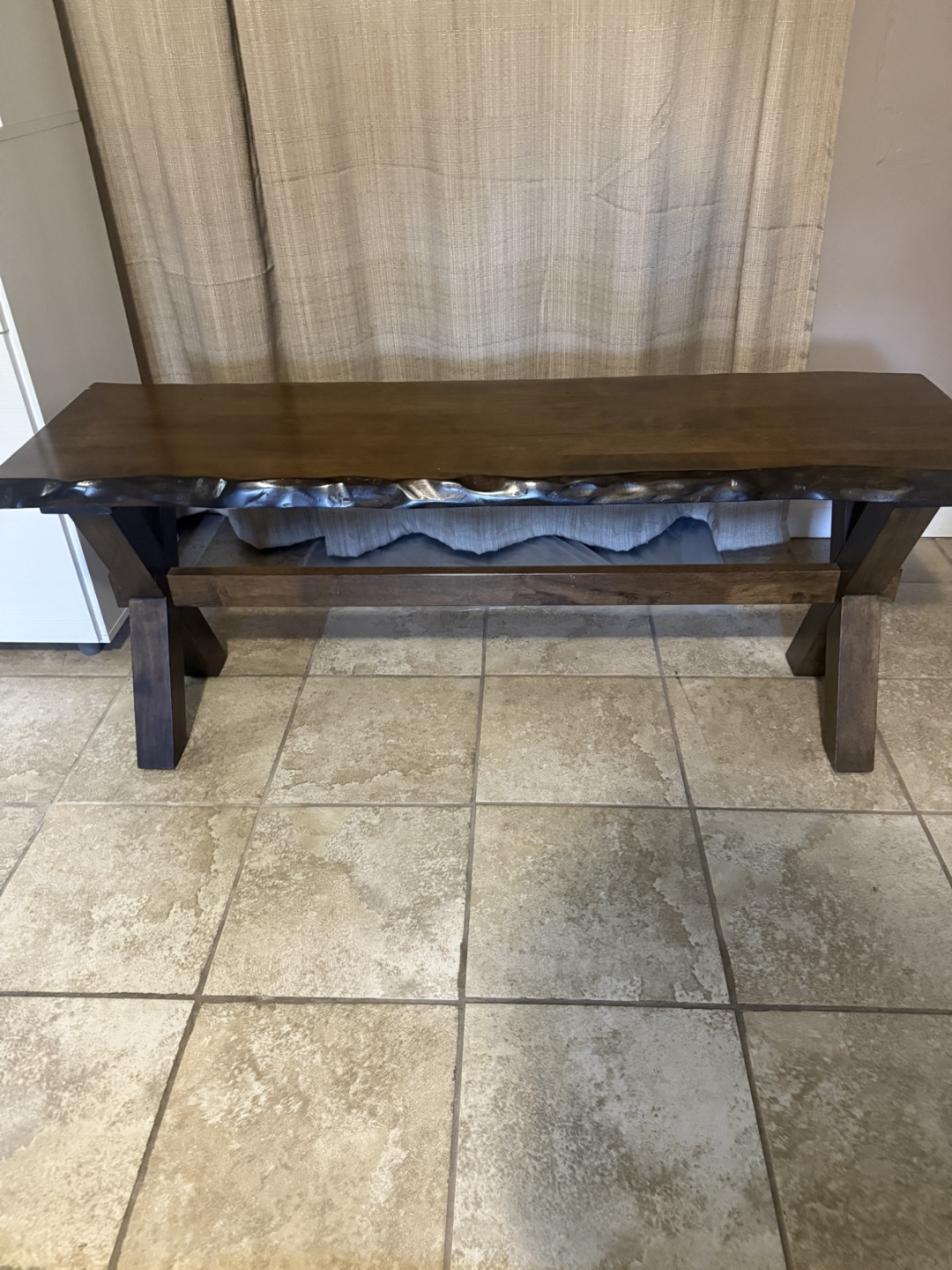 Live Edge Wood Bench