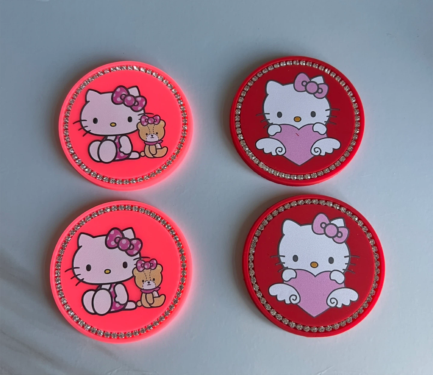 2 Pcs Hello Kitty Coasters