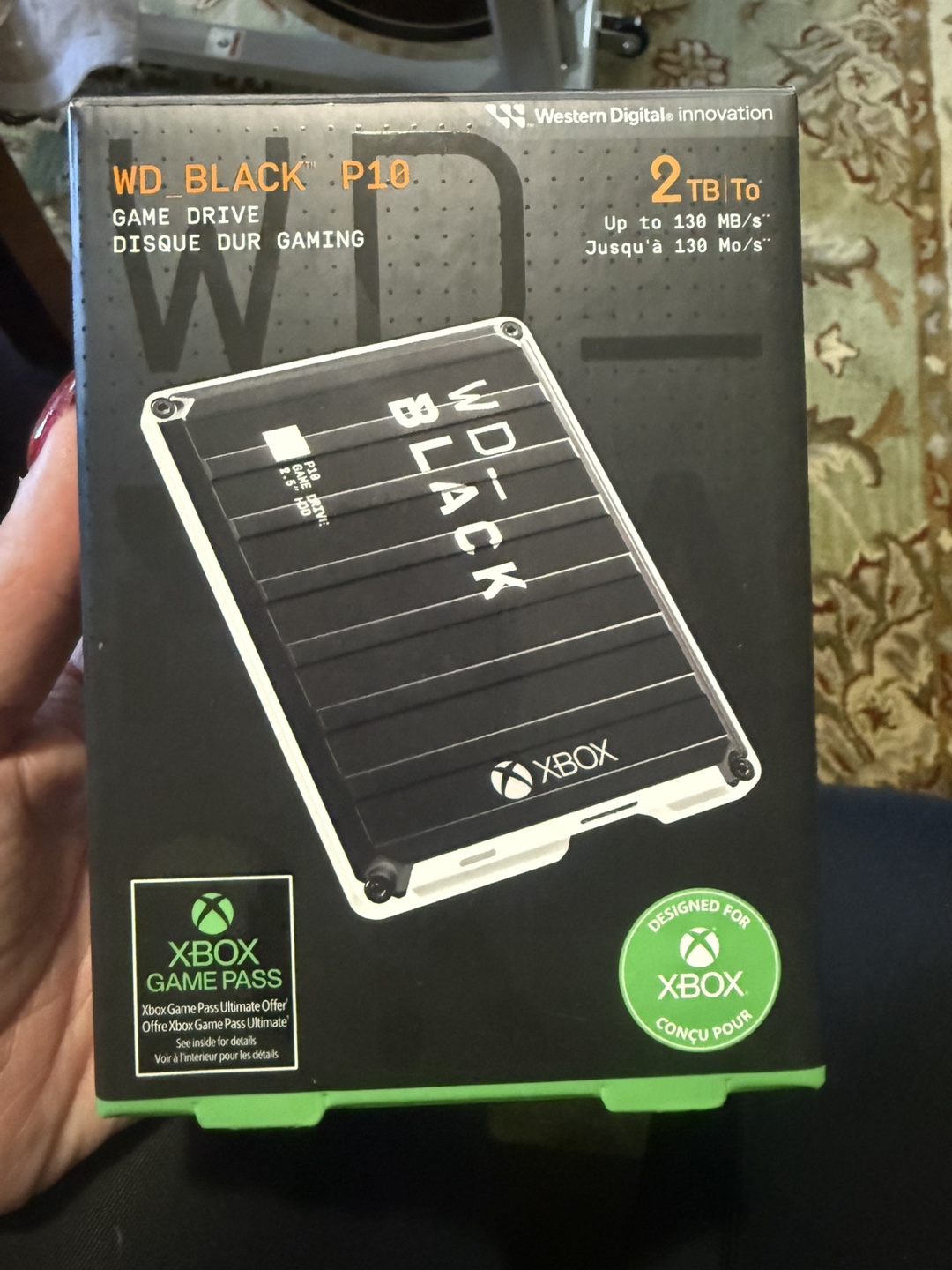 WD Black P10 2TB Game Drive for Xbox - New