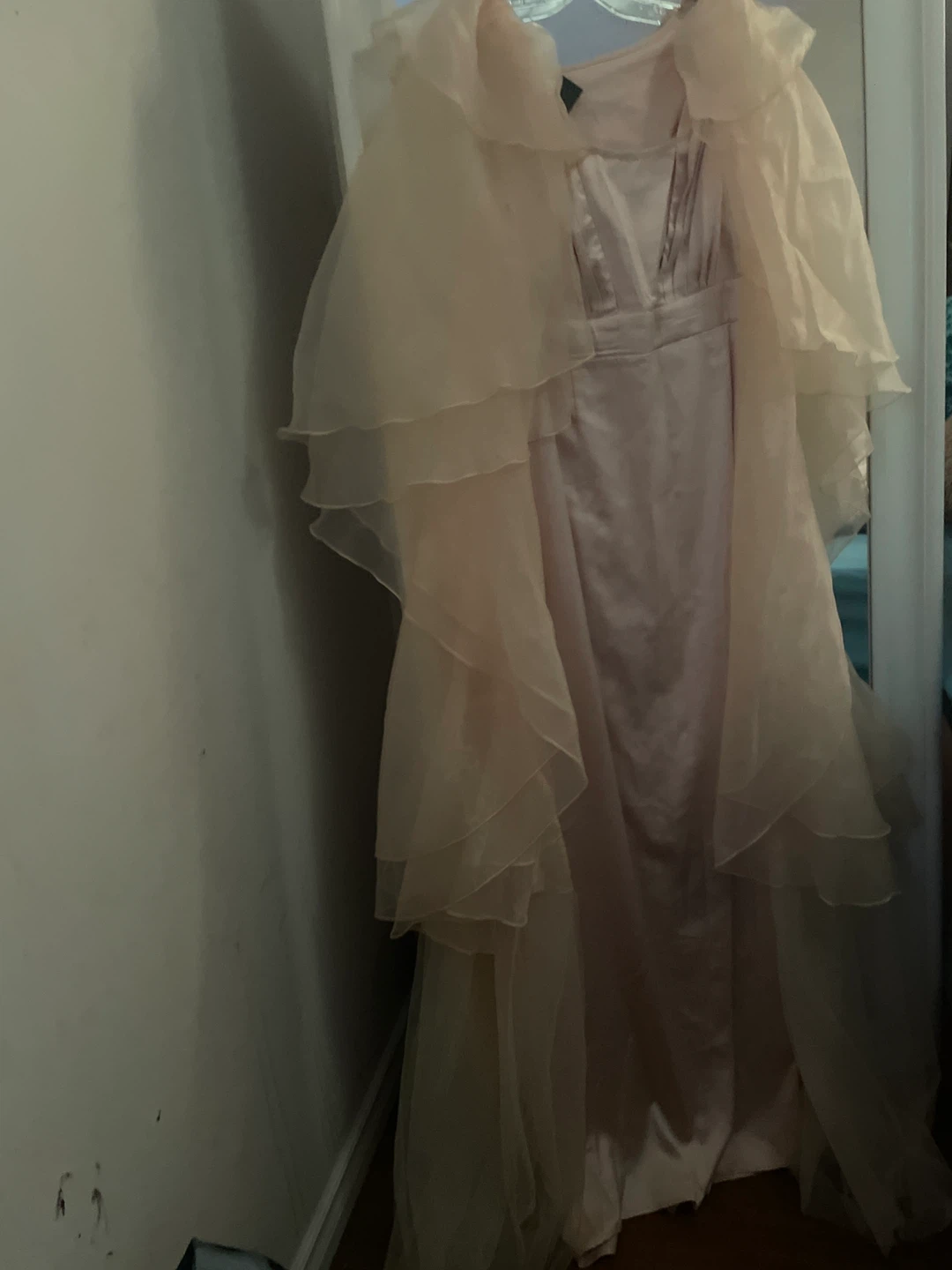 Dress with ruffled overlay - photo 4