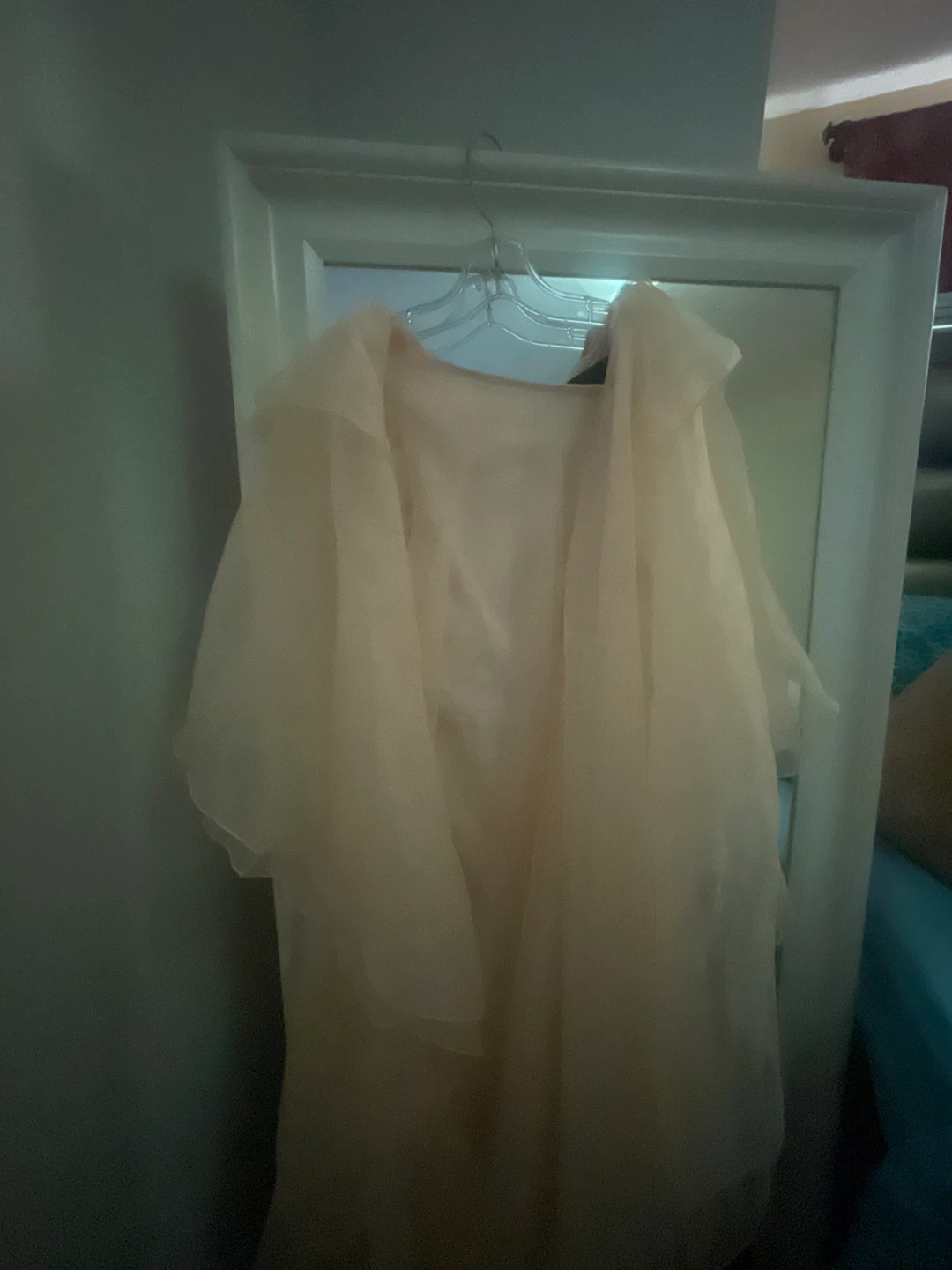 Dress with ruffled overlay