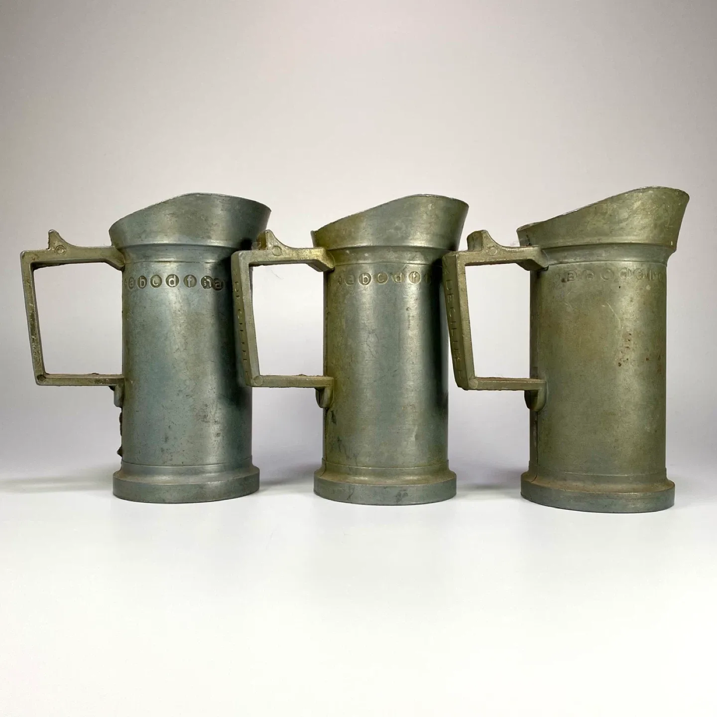 3x Vintage European Pewter Metric Measures thumbnail