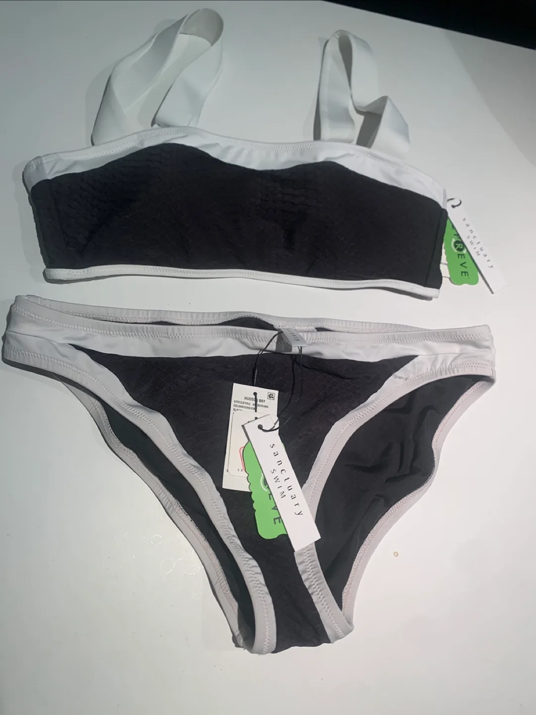 NWT - Sanctuary Swim Black & White Bikini image indicator(2)