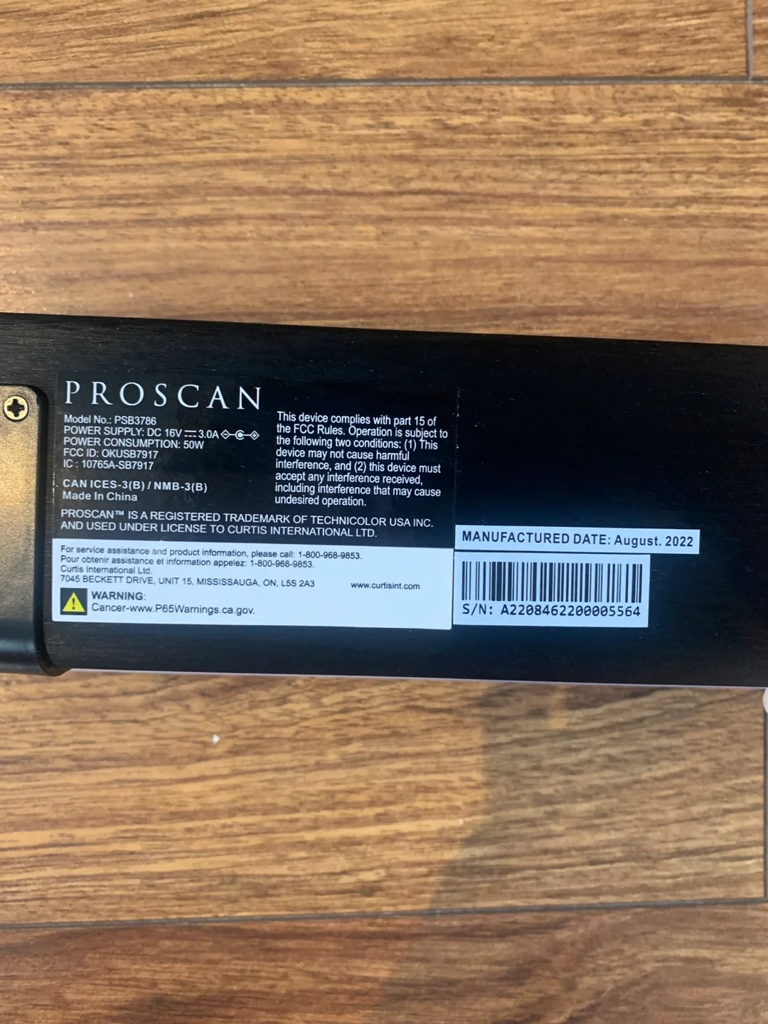 Proscan PSB3786 Soundbar image indicator(2)