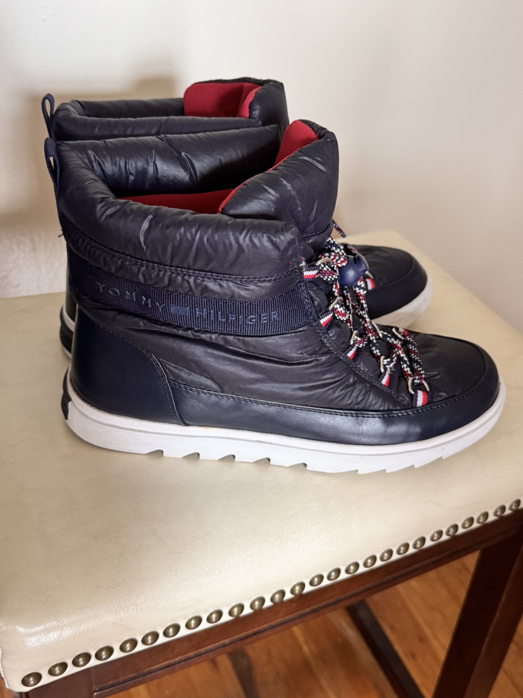 Tommy Hilfiger Navy Blue Puffer Snow Boots