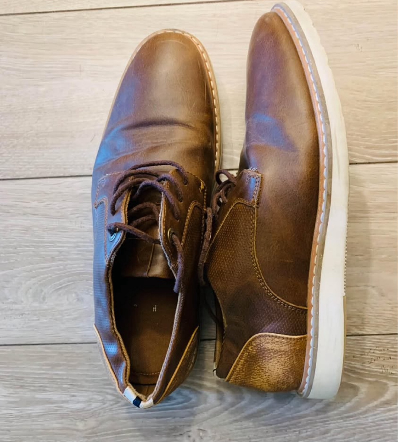 Brown Leather Dress Shoes, Size 8 - photo 3