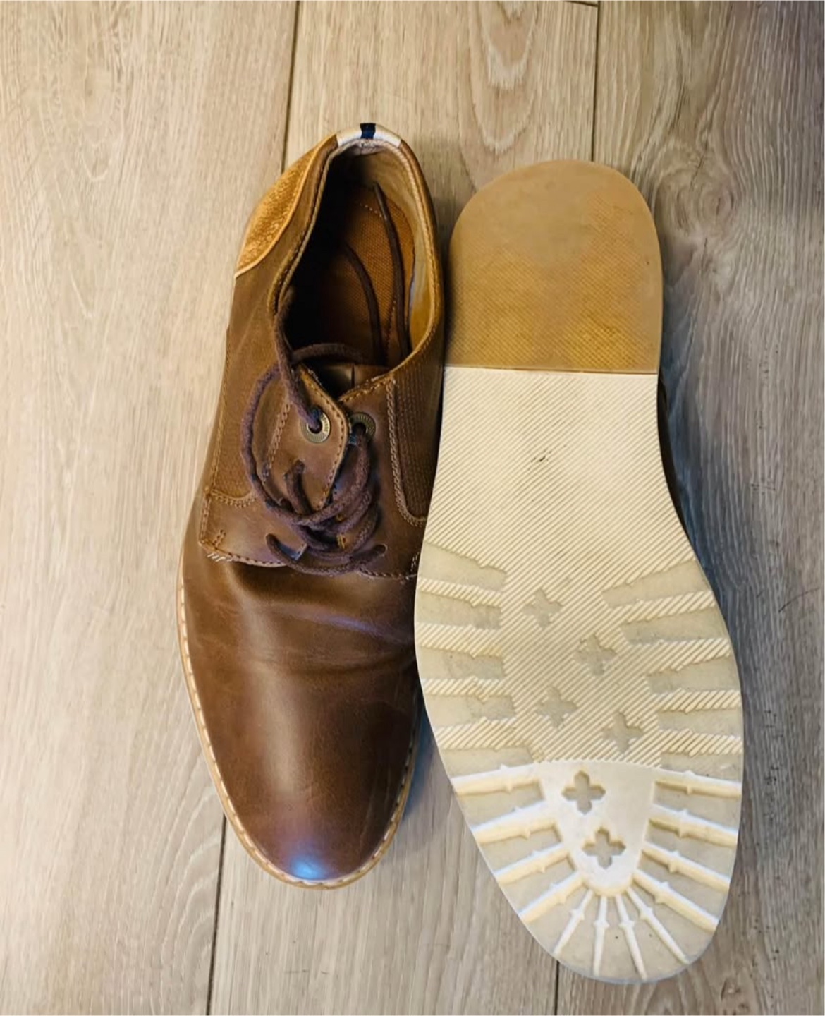Brown Leather Dress Shoes, Size 8