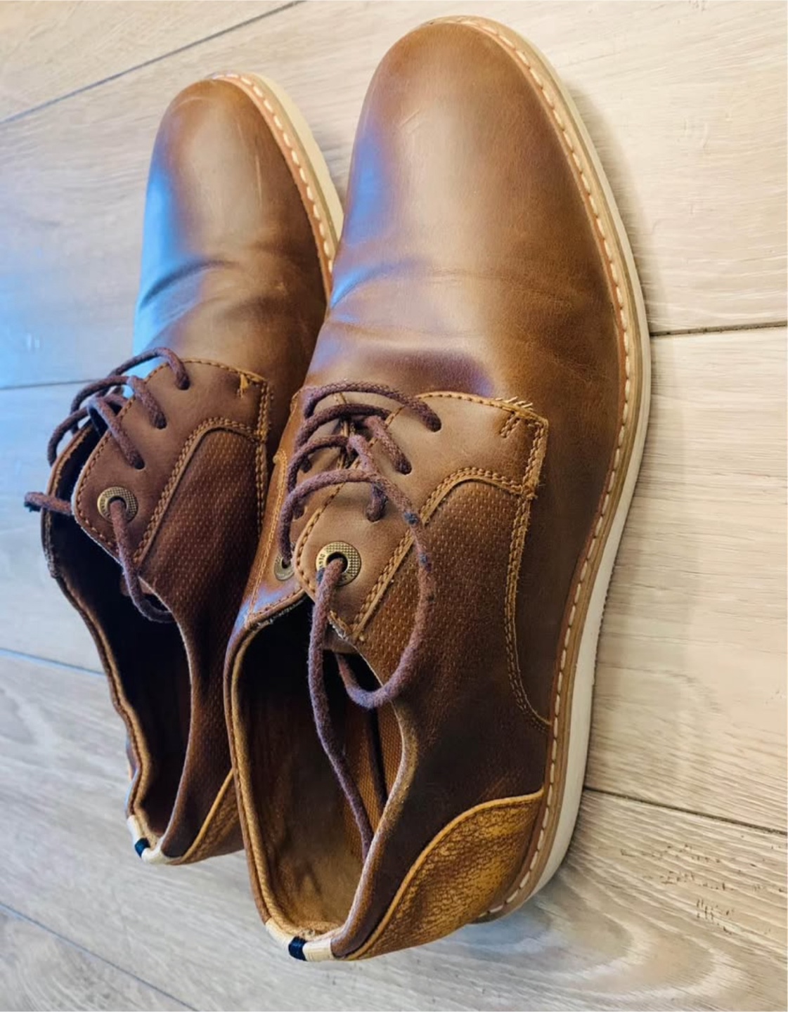 Brown Leather Dress Shoes, Size 8 - photo 2