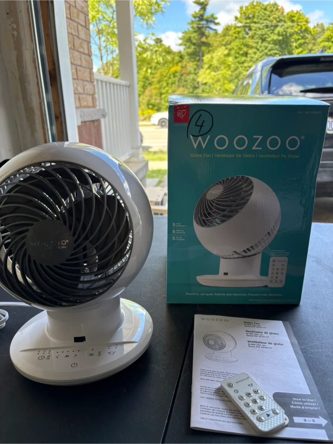 Woozoo Globe Fan with Remote – 5 Speeds, Quiet & Powerful thumbnail