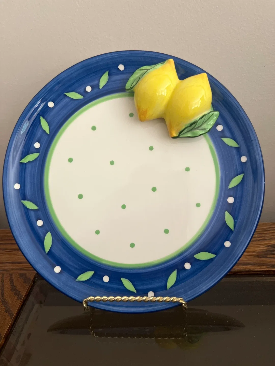 Vintage Bella Casa by Ganz Decorative Lemon Plate thumbnail