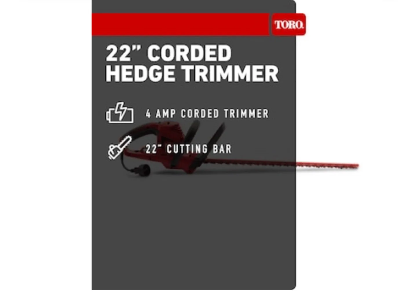 Toro 22-in Corded Electric Hedge Trimmer image indicator(4)