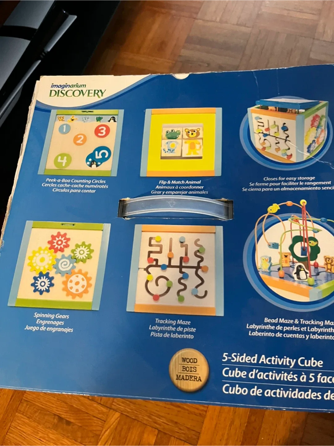 Imaginarium Wooden Activity Cube with Bead Maze image indicator(7)