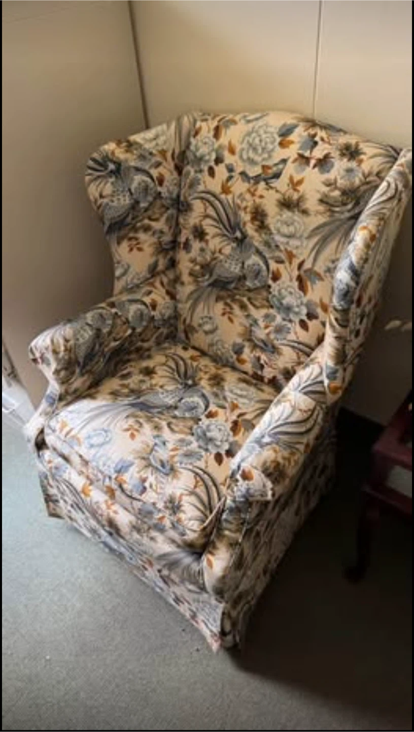 Floral Wingback Armchairs - photo 2