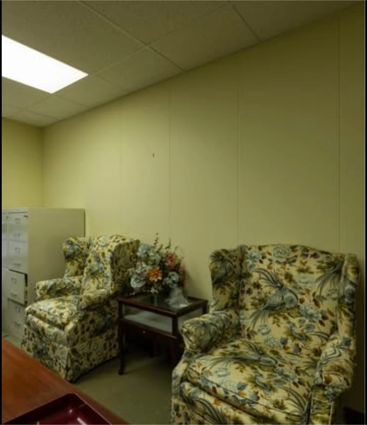 Floral Wingback Armchairs