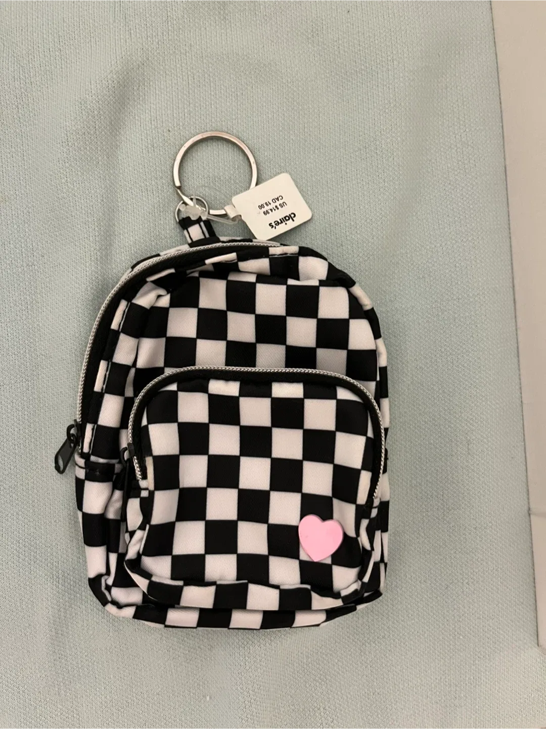 Take both! Claire's Checkerboard Mini Backpack - New image indicator(3)
