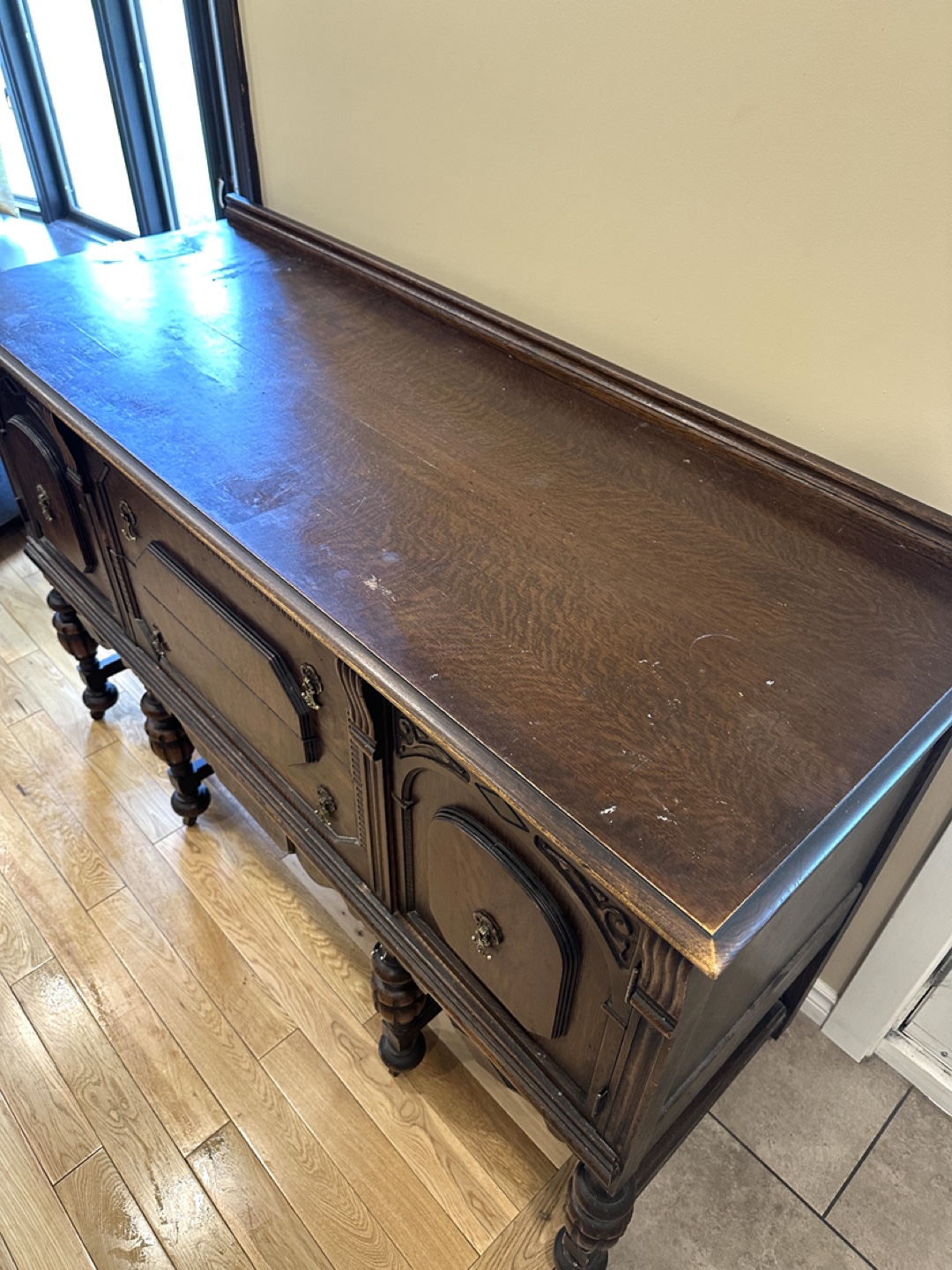 Beautiful Antique Solid Wood Buffet Sideboard (CAN DELIVER) - photo 4