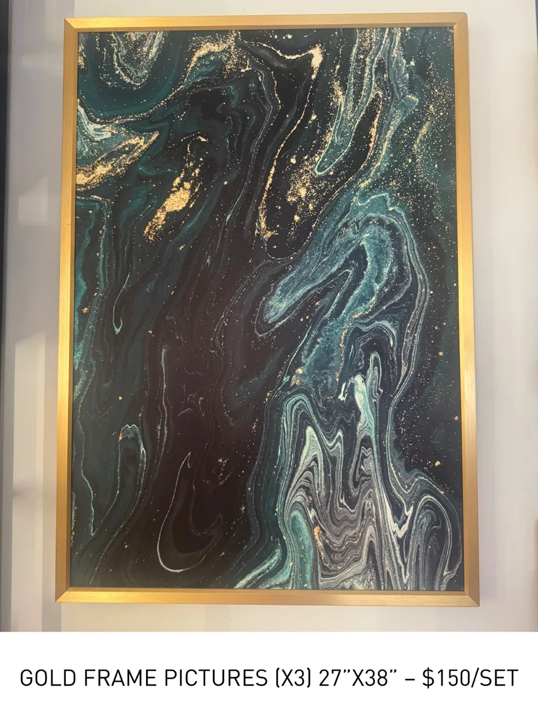 Moving sale - gold framed large print x3