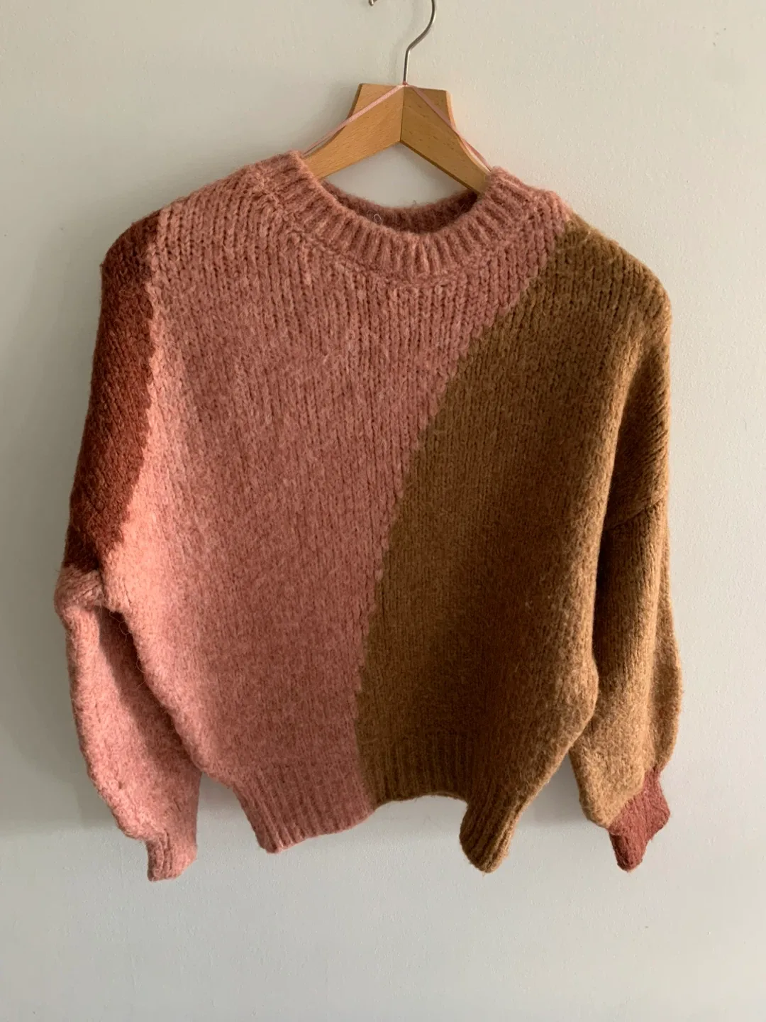 🩷🤎Zara Colour Block Knit Sweater🤎🩷