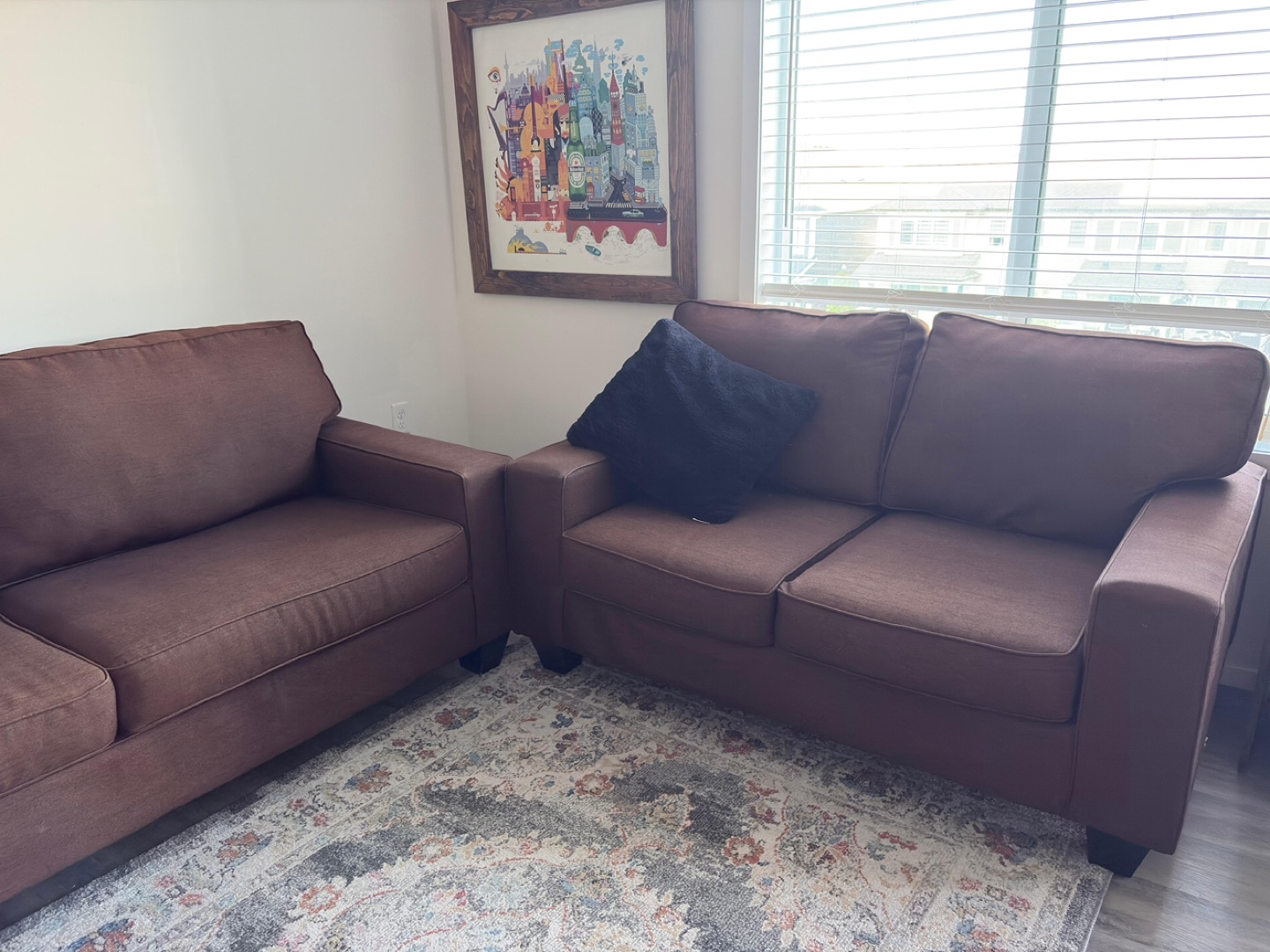 Brown Sofa Set 5 Seater Move-out sale