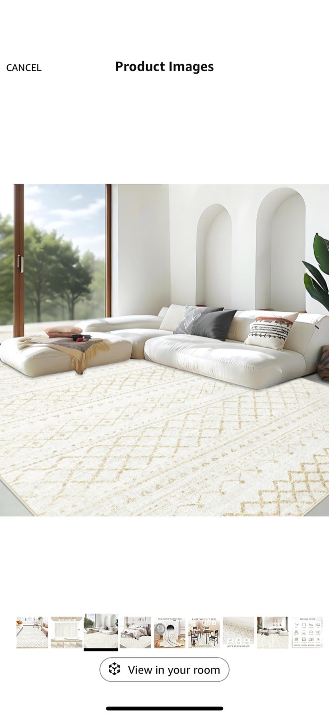 Beige Area Rug 5' x 7' Rectangular - photo 2