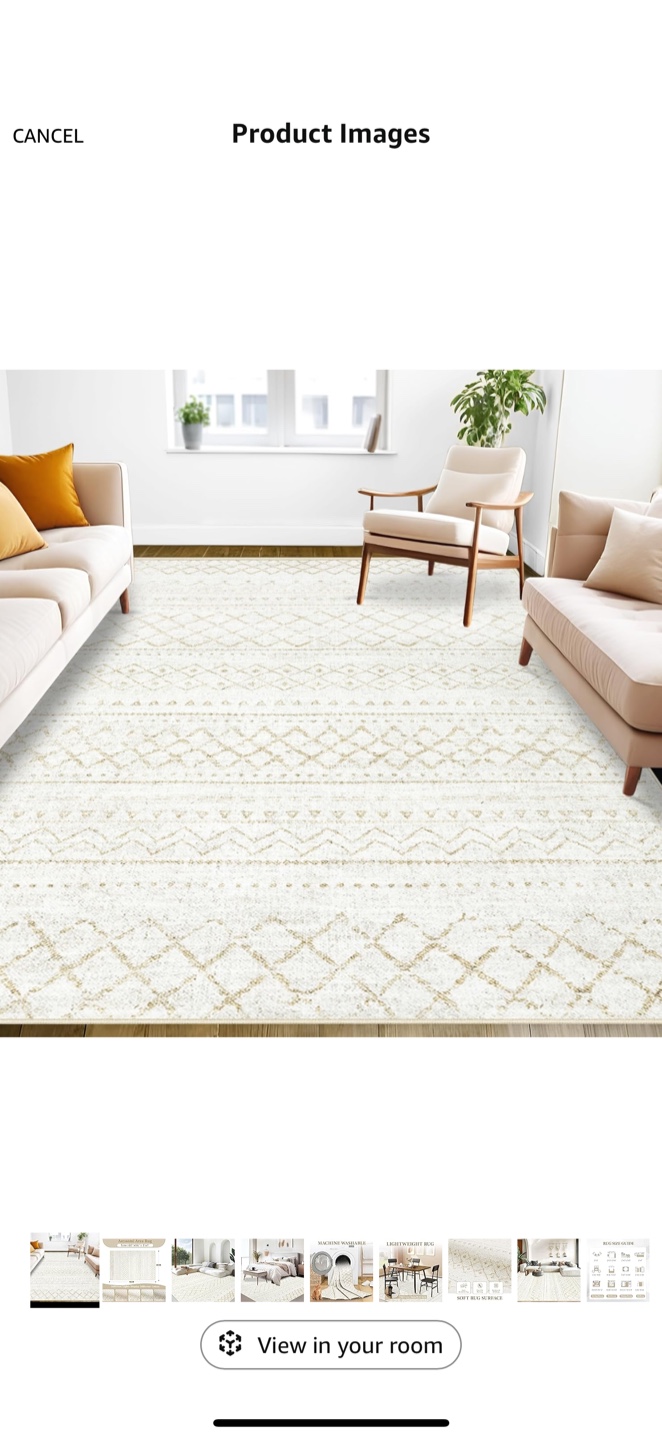 Beige Area Rug 5' x 7' Rectangular - photo 4